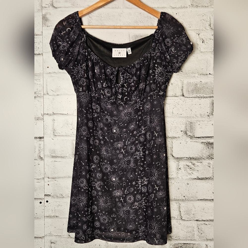 Black Patterned Women's Top